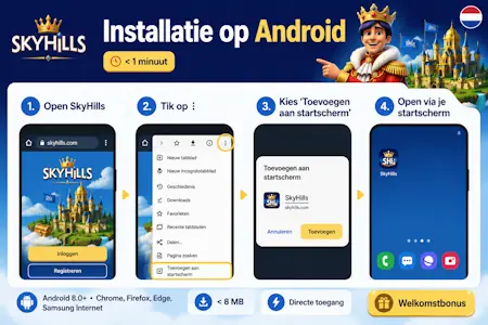 SkyHills app installatie op Android